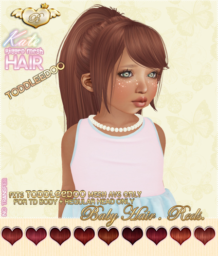 :*BABY*: Hair Kate - ToddleeDoo - Reds