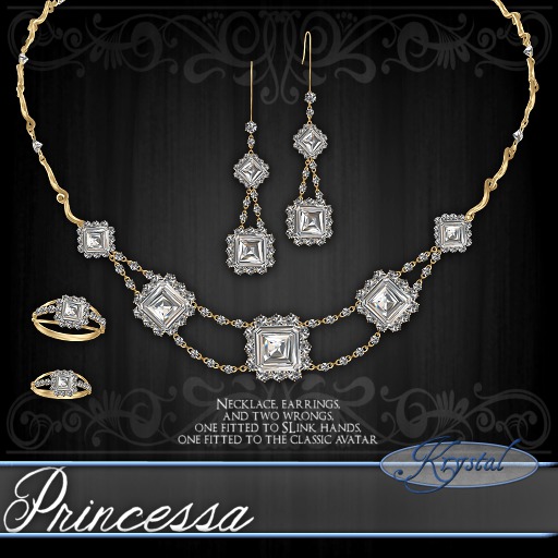 ::: Krystal ::: Princessa - Jewelry Set - Gold