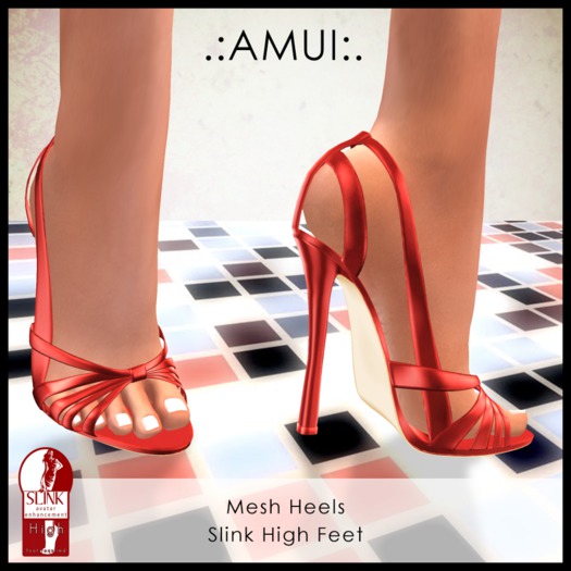.:AMUI:. "YLLANA" SHOES - CORAL (Slink High Feet)