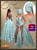*Goddess* "O" Owl Mask & Gown Teal