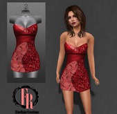 :: FineRain creations.::Amber Mini Dress Red