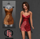:: FineRain creations.::Amber Mini Dress Brown
