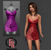 :: FineRain creations.::Amber Mini Dress Pink