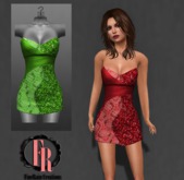:: FineRain creations.::Amber Mini Dress Green