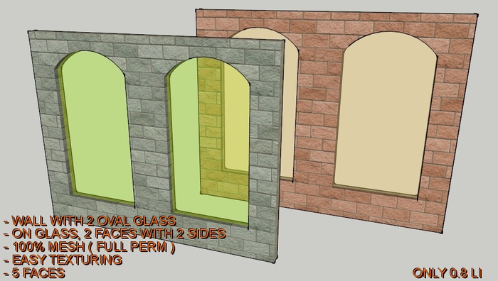 Wall With 2 Oval Cells (E 2) (MESH/FULL PERM)(AL)