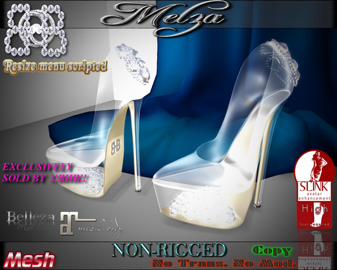 !!BHB!! {MELZA}GIRL'S BEST FRIEND HEELS V5(slink, belleza , maitreya, resize)