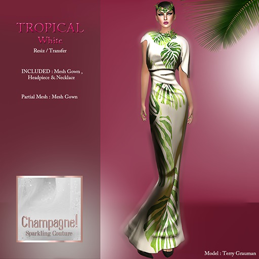 (C)TROPICAL White By CHAMPAGNE!sparkling couture