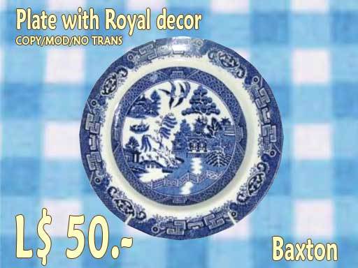 Plate with Royal decor