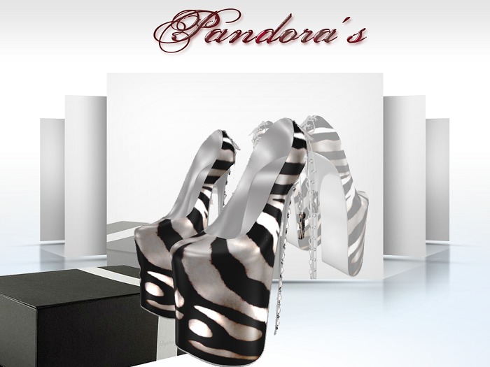 /P/ Slink High Pumps white tiger