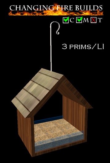 AP - Hanging Bird Feeder House Empty v2.0