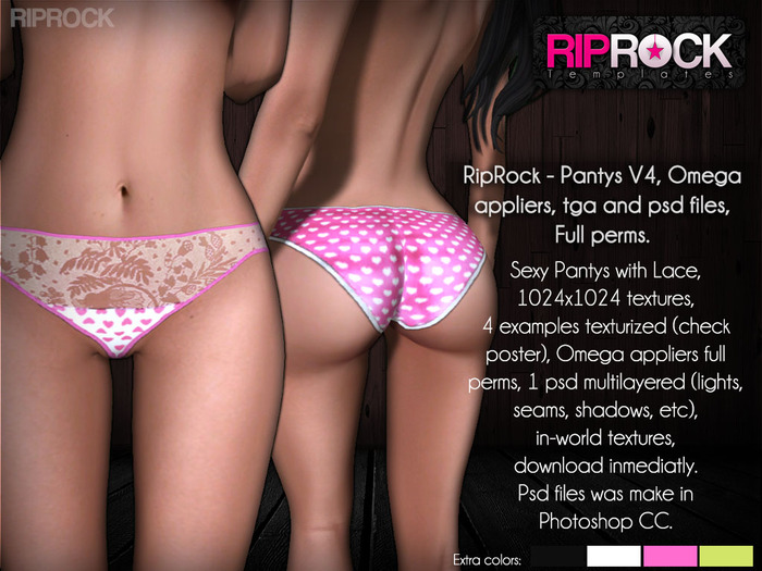 RipRock - Pantys V4, Omega Appliers, psd, tga, full perms