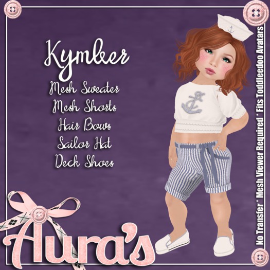 {Aura's} Kymber in {navy} for Toddleedoo Avatars