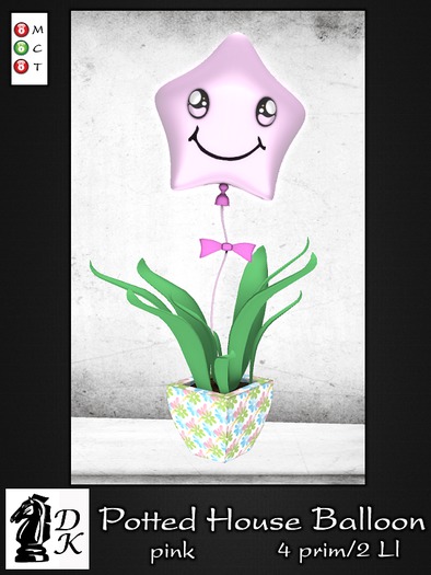 DKD - Potted House Balloon - Pink
