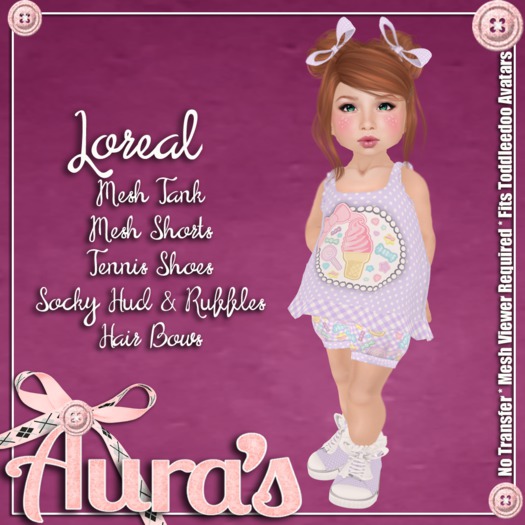 {Aura's} Loreal Kawaii Outfit {Violetl} for Toddleedoo Avatars