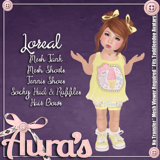 {Aura's} Loreal Kawaii Outfit {Lemon} for Toddleedoo Avatars