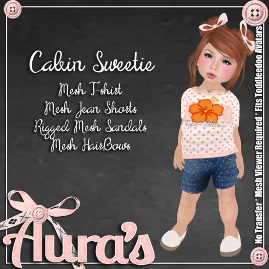 {Aura's} Cabin Sweetie {Tiger Lillies} for Toddleedoo Avatars