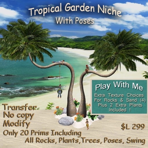 Tropical Garden Niche By Luna Bliss - Including Swing