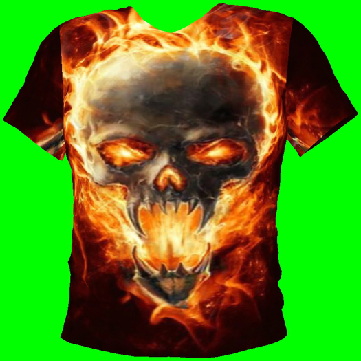 Fire Skull T-Shirt (Mesh)