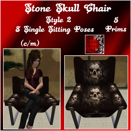 ~IO~ Stone Skull Chair Style 2