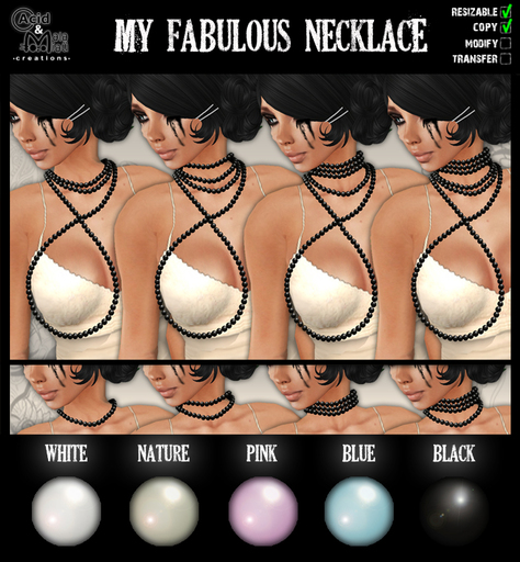 .:A&M:. My Fabulous Necklace - White Pearls