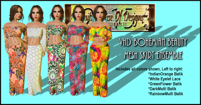 VHD Bohemian Beauty Fatpack (boxed) batik tie-dye hippie vintage retro 60s 70s 