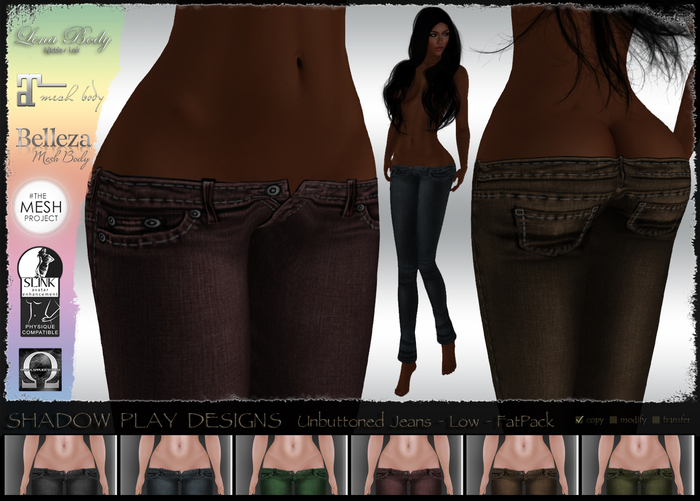 Unbuttoned Jeans - FatPack - Low 