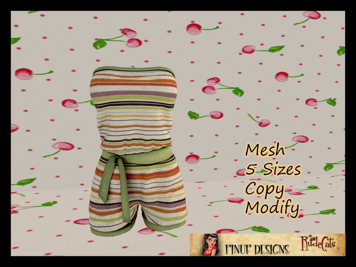 RudeCats - Stripes Romper