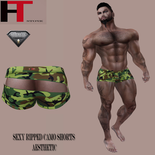 (H-T)  FLASH LIGHTS SHORTS AESTHETIC BAG