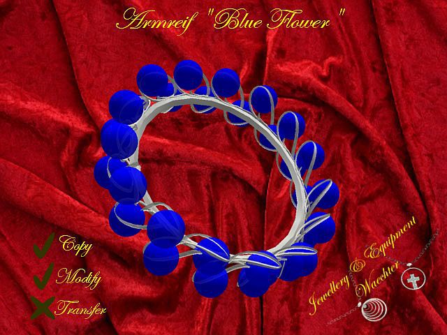 "Blue Flower" Armreif