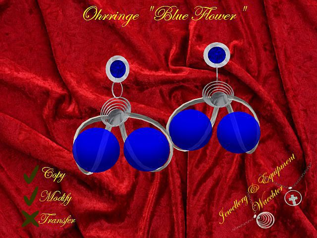 Earrings "Blue Flower"