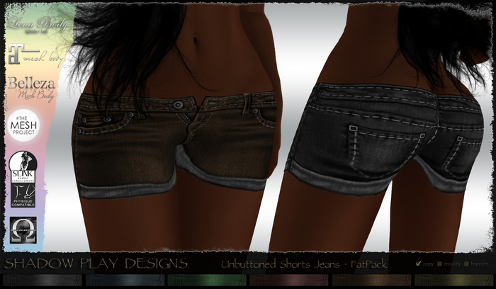 Unbuttoned Shorts Jeans - FatPack 