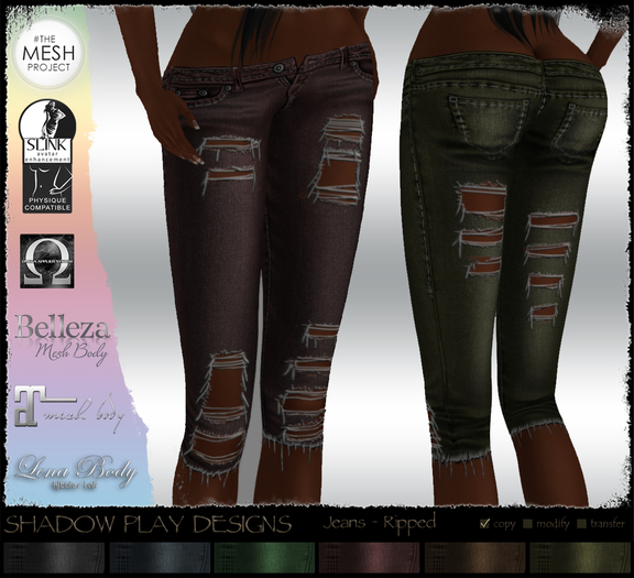 Unbuttoned Shorts Jeans - FatPack - Ripped 