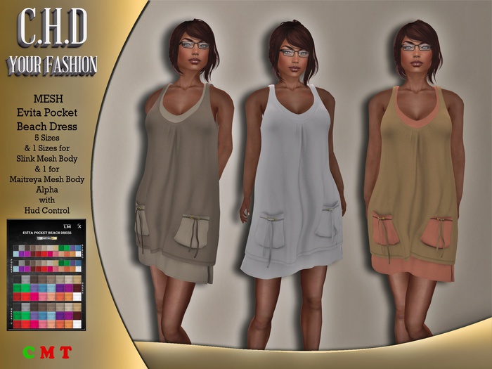 Demo [C.H.D] Evita Pocket Beach Dress
