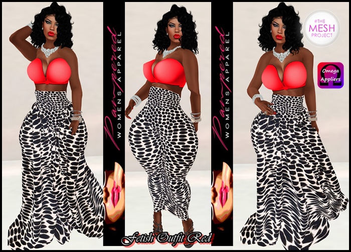 Fetish Outfit Red- Appliers Included