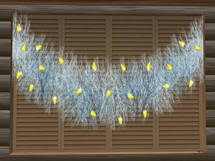Christmas Twinkling Frosted Garland Yellow