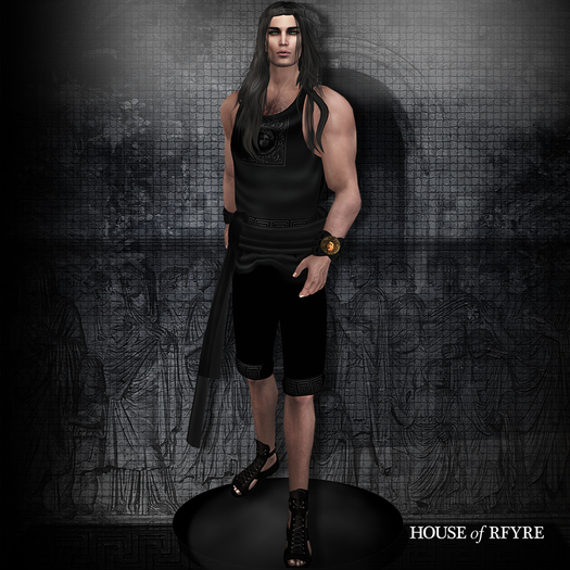 RFYRE 'OVID' FOR MEN MESH BLACK - SANDALS INCLUDED [B]