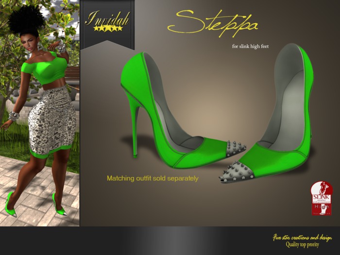 Invidah* Steppa Pumps GREEN