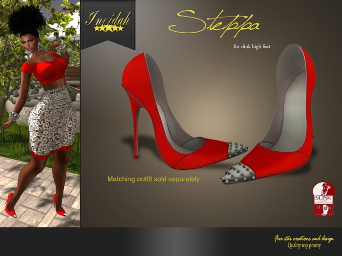 Invidah* Steppa Pumps RED