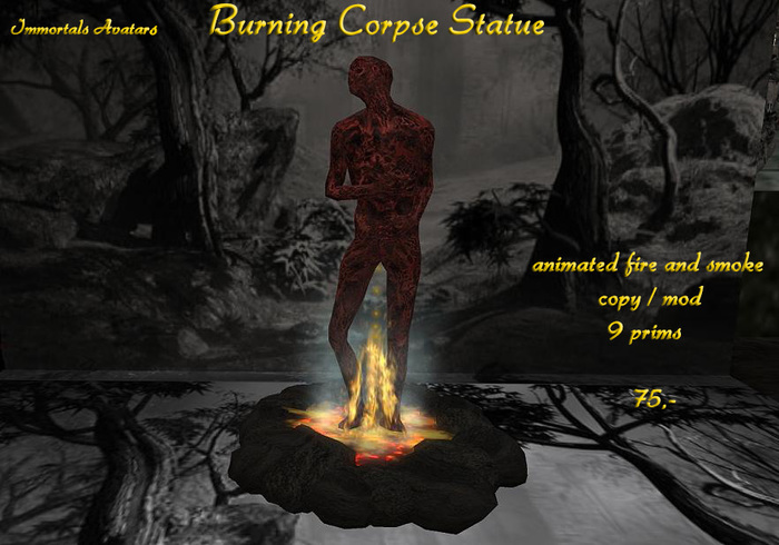 Burning Corpse Statue