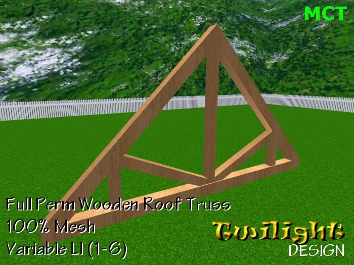 TDB002 - Full Perm Oak Howe Roof Truss