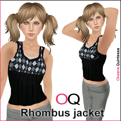 Black-gray rhombus jacket