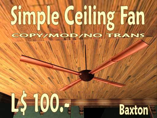 Full Permission Baxton Ceiling Fan You can resell it.