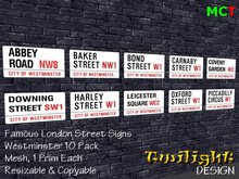 Twilight Design - Famous London Street Signs 01
