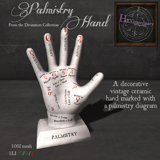 *HEXtraordinary* Vintage Ceramic Palmistry Hand