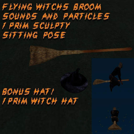 Witchs BroomStick - Flying - Sounds - Click For Menu