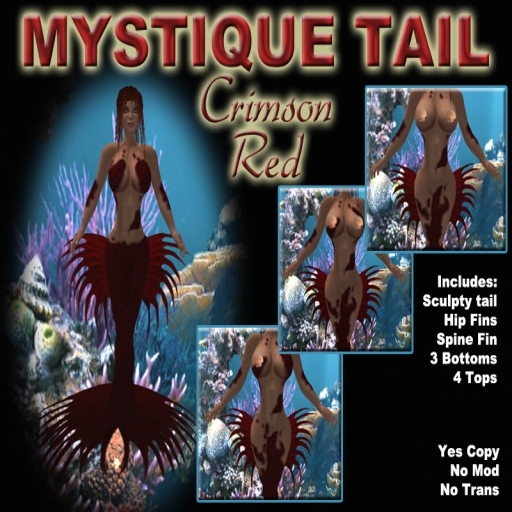 Mystique Tail Crimson Red