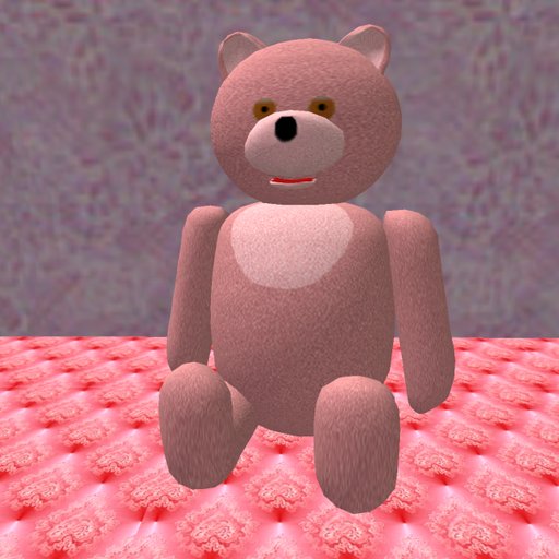 Teddy Bear sitting in pink (3 prims only)