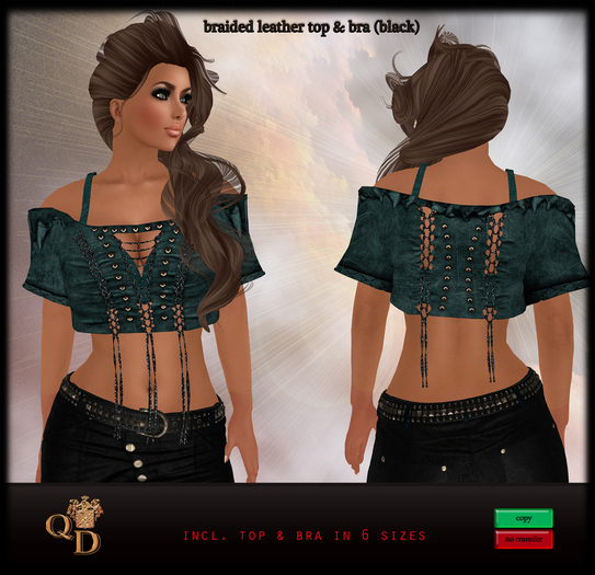 Strapped leather top/bra