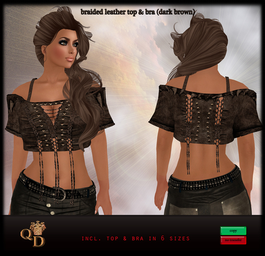 Strapped leather top/bra