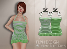 Milena Mini Polkadot Dress Green